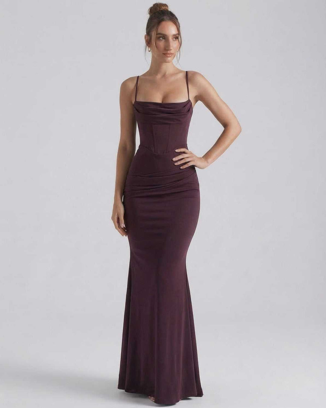 Duttini | Lightweight Blue Fit and Flare Maxi Dress for Women