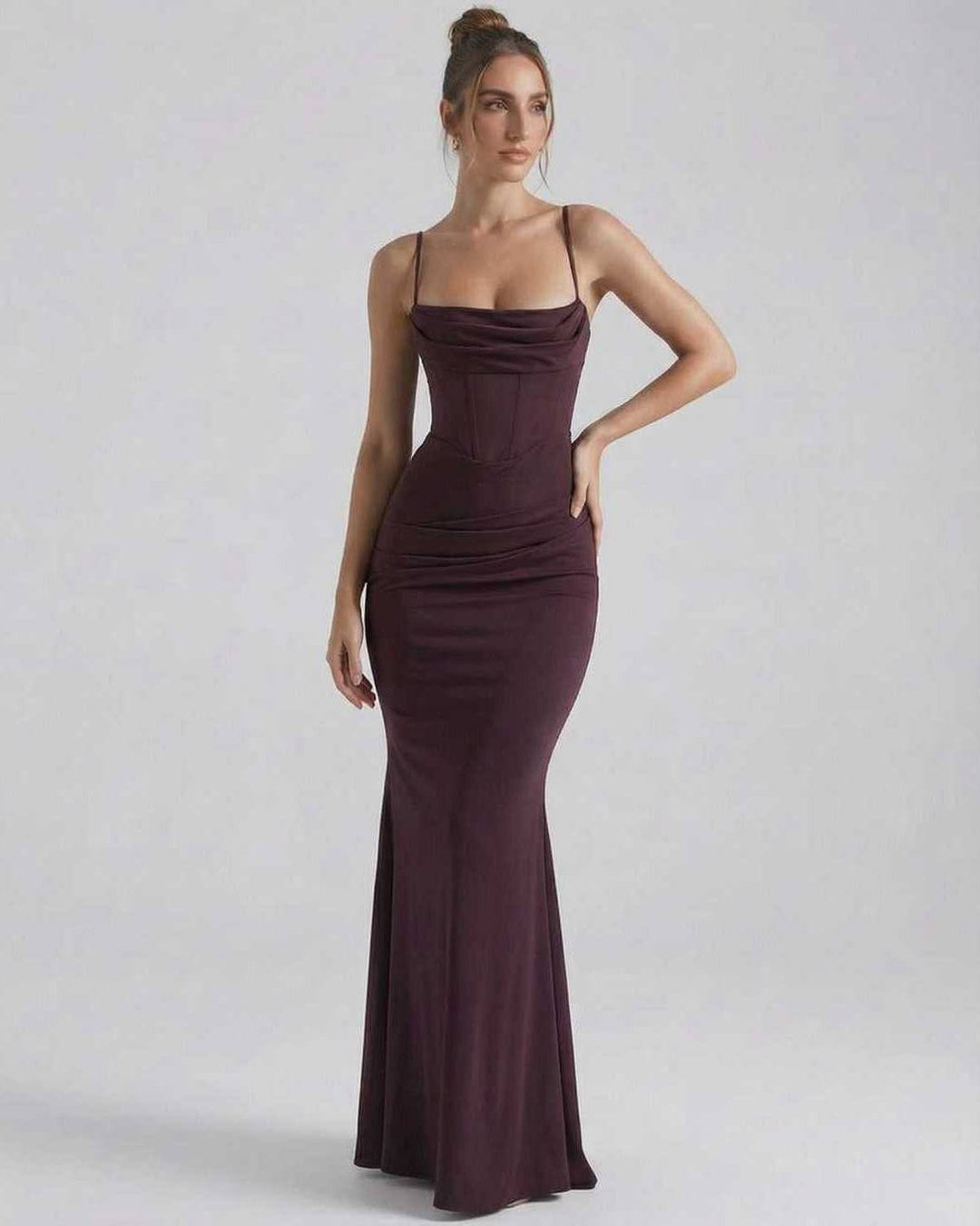 Duttini | Lightweight Blue Fit and Flare Maxi Dress for Women