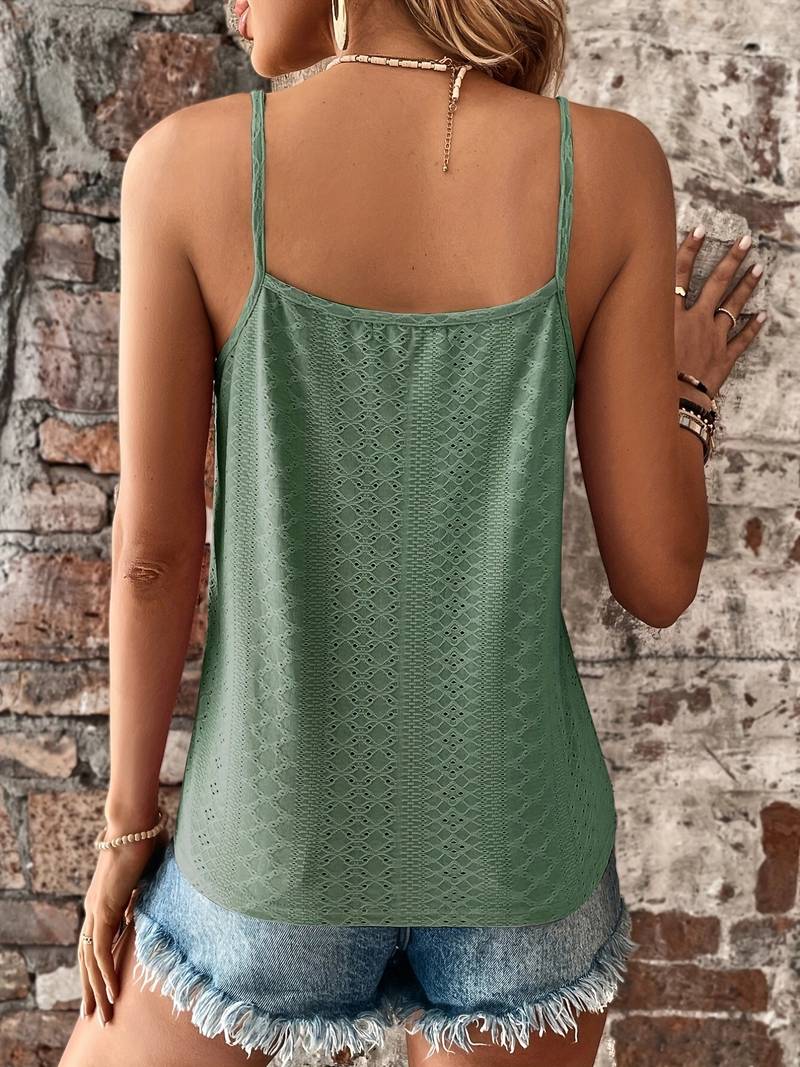 Duttini | Refined V-Neck Embroidered Camisole in a Flattering Cut