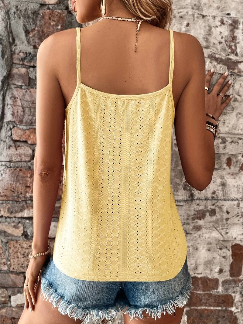 Duttini | Refined V-Neck Embroidered Camisole in a Flattering Cut