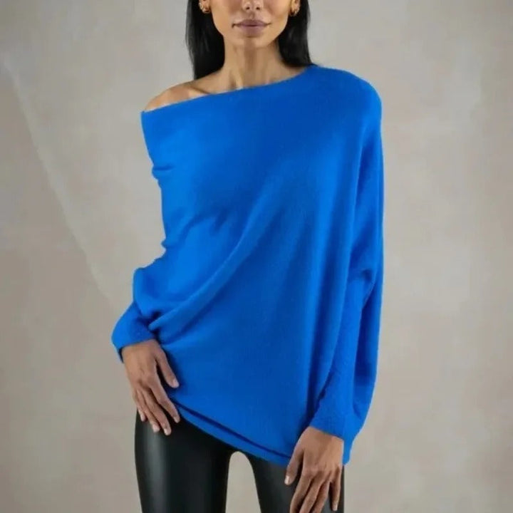 Duttini | Graceful Off Shoulder Long Sleeve Sweater Made to Turn Heads