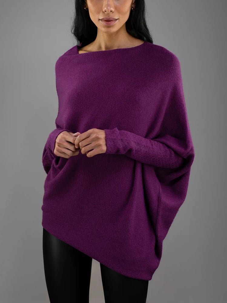 Duttini | Graceful Off Shoulder Long Sleeve Sweater Made to Turn Heads