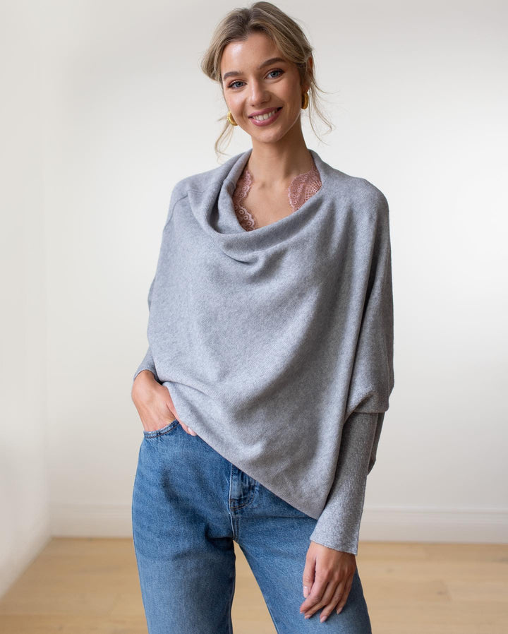 Duttini | Graceful Off Shoulder Long Sleeve Sweater Made to Turn Heads