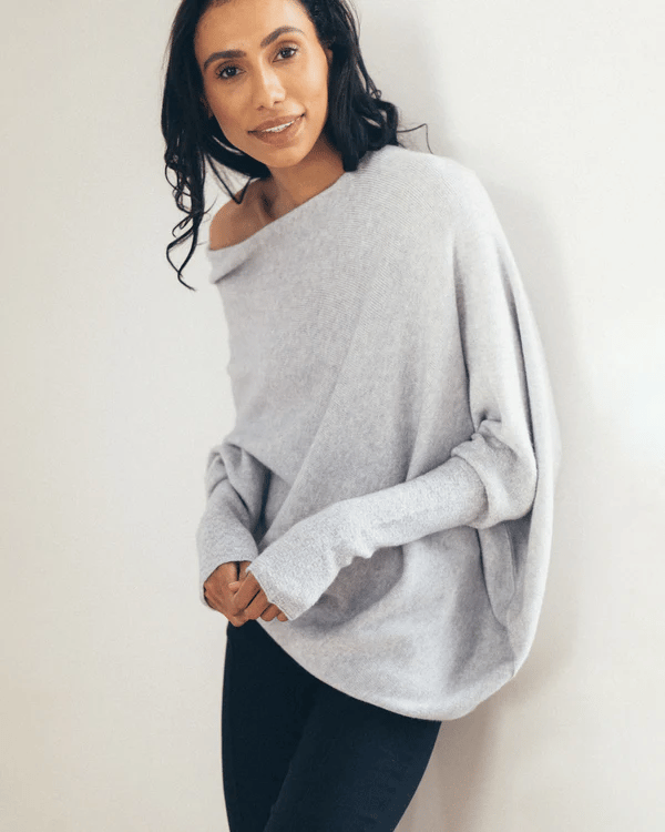 Duttini | Graceful Off Shoulder Long Sleeve Sweater Made to Turn Heads