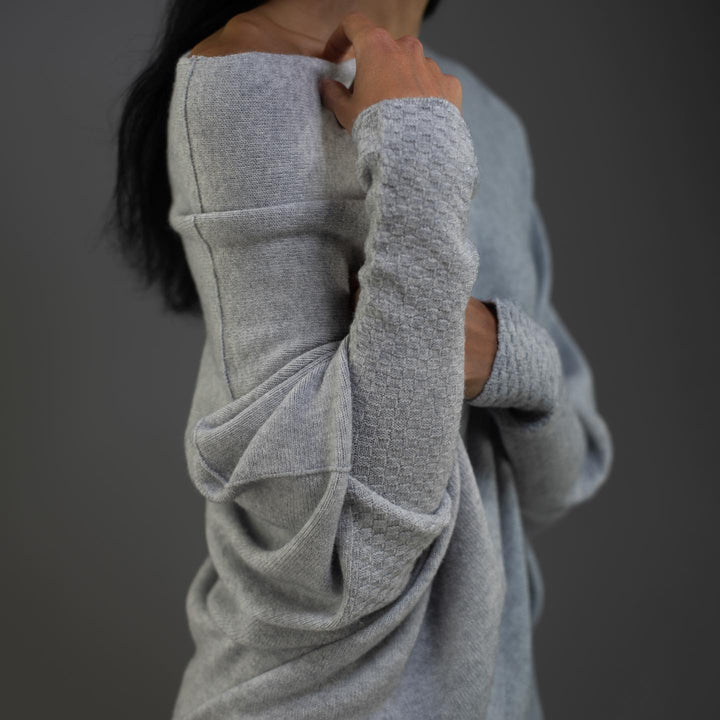 Duttini | Graceful Off Shoulder Long Sleeve Sweater Made to Turn Heads