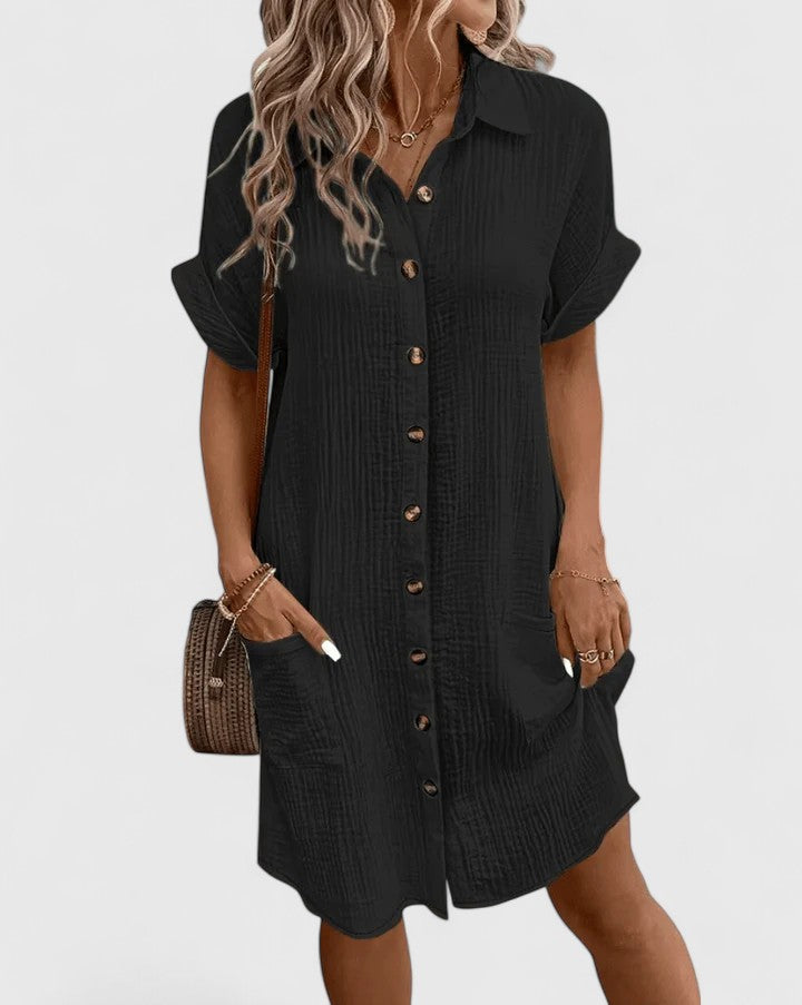 Duttini | Sophisticated Midi Dress for Women in Elegant Fabric, Fitted, Black