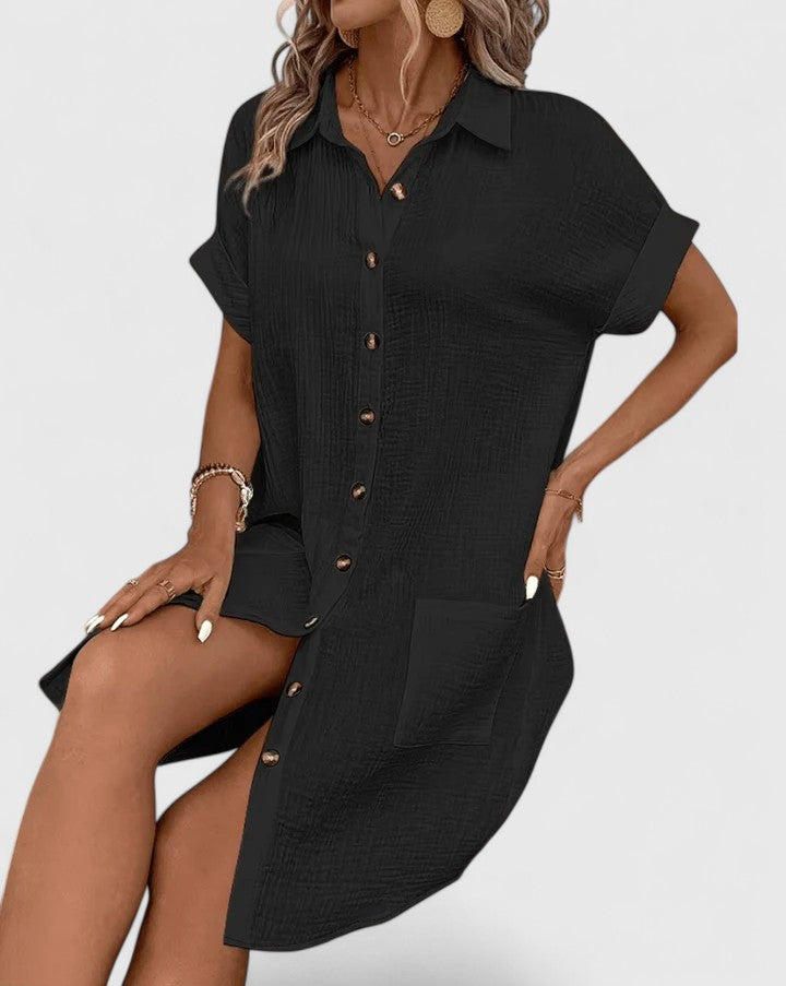 Duttini | Sophisticated Midi Dress for Women in Elegant Fabric, Fitted, Black