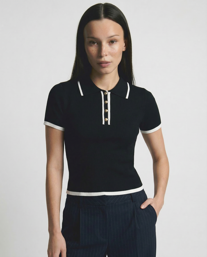 Duttini | Cotton Polo for Men in Classic Fit, Navy