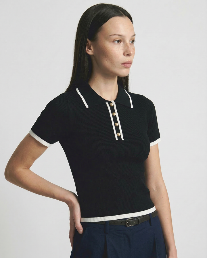 Duttini | Cotton Polo for Men in Classic Fit, Navy