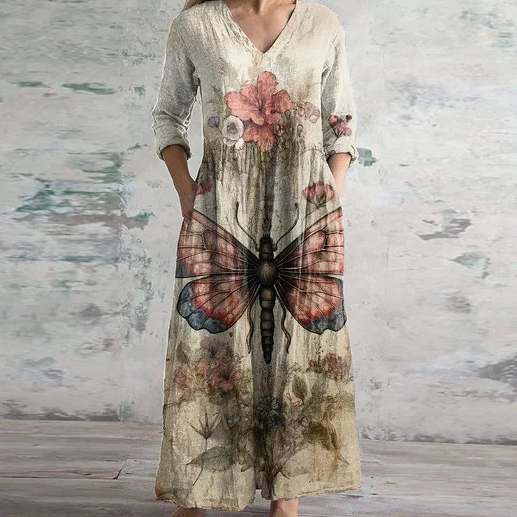 Duttini | Elegant Retro Maxi Dress in a Flattering Cut