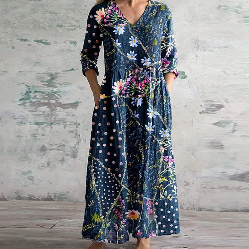 Duttini | Elegant Retro Maxi Dress in a Flattering Cut