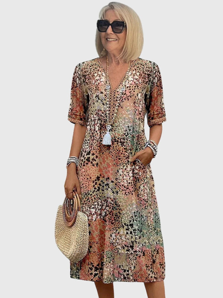Duttini | Floral Midi Dress for Women in Elegant Fit