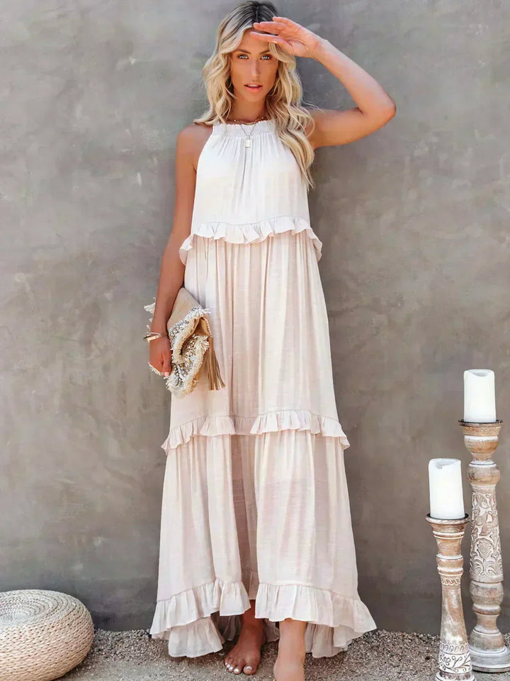 Duttini | Elegant Sleeveless Dress With Ruffles in a Flattering Cut