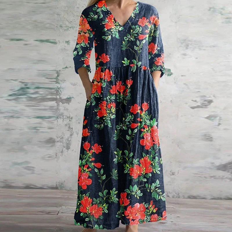 Duttini | Elegant Retro Maxi Dress in a Flattering Cut