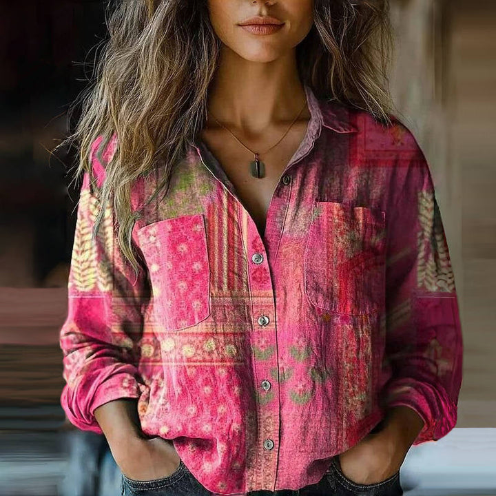 Duttini | Luxe Bohemian Pattern Vintage Blouse with a Timeless Finish