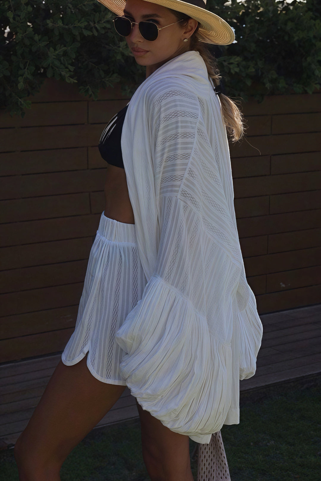 Duttini | Solid Tie Loose Cutout Two Piece Set