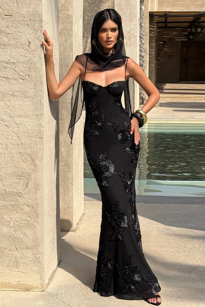 Duttini | Backless Floral Maxi Dress