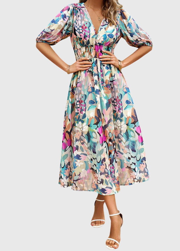 Duttini | Floral Midi Dress for Women