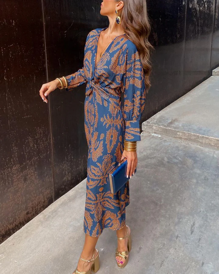 Duttini | Romantic Long Sleeve Maxi Dress for Effortless Elegance