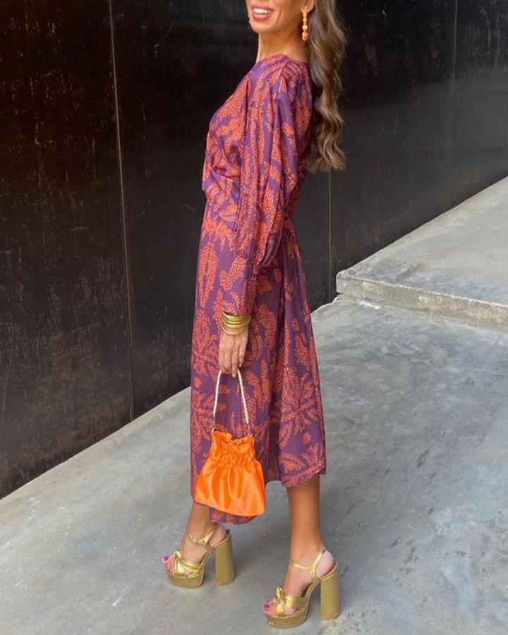 Duttini | Romantic Long Sleeve Maxi Dress for Effortless Elegance