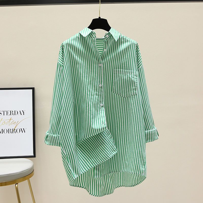 Duttini | Statement Striped Oversized Long Sleeve Shirt