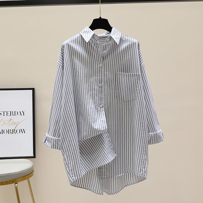 Duttini | Statement Striped Oversized Long Sleeve Shirt