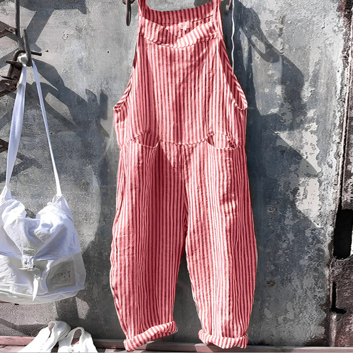Duttini | Modern Striped Bib Overalls With Pockets Made to Turn Heads
