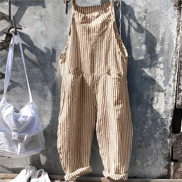 Duttini | Modern Striped Bib Overalls With Pockets Made to Turn Heads