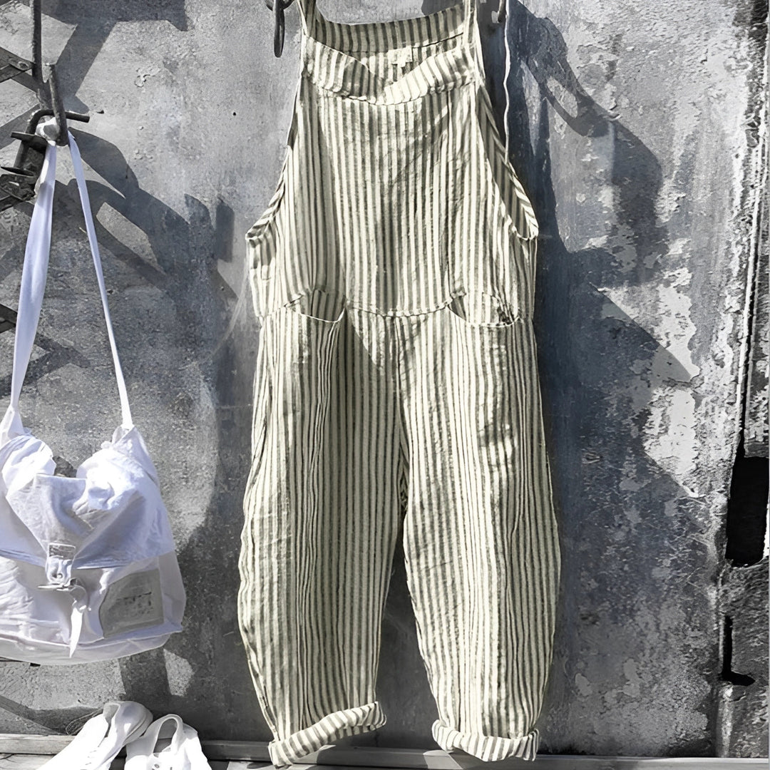 Duttini | Modern Striped Bib Overalls With Pockets Made to Turn Heads