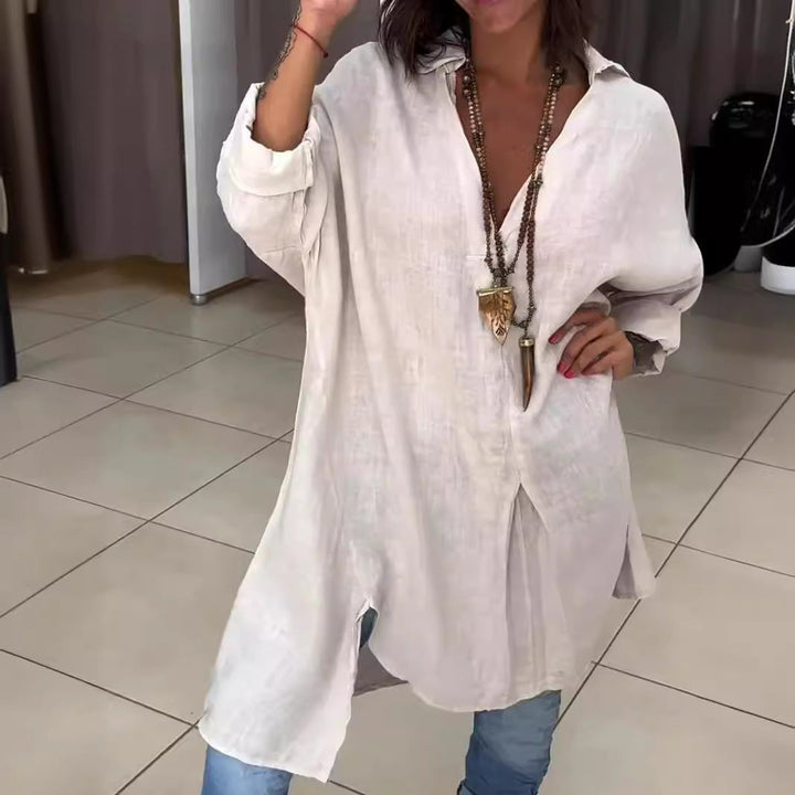 Duttini | Romantic Oversized Button Down Long Sleeve Tunic