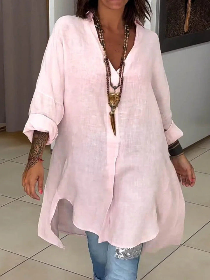 Duttini | Romantic Oversized Button Down Long Sleeve Tunic