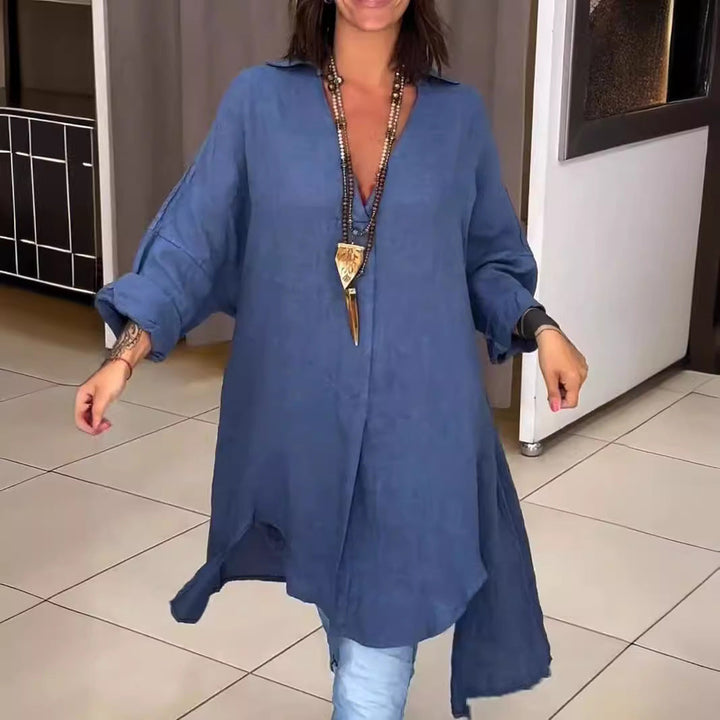 Duttini | Romantic Oversized Button Down Long Sleeve Tunic