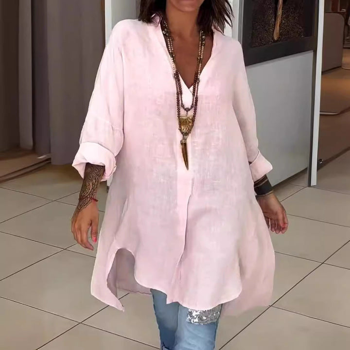Duttini | Romantic Oversized Button Down Long Sleeve Tunic