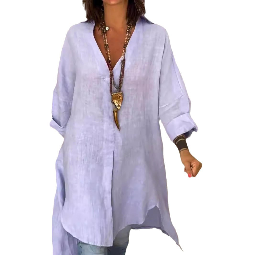 Duttini | Romantic Oversized Button Down Long Sleeve Tunic