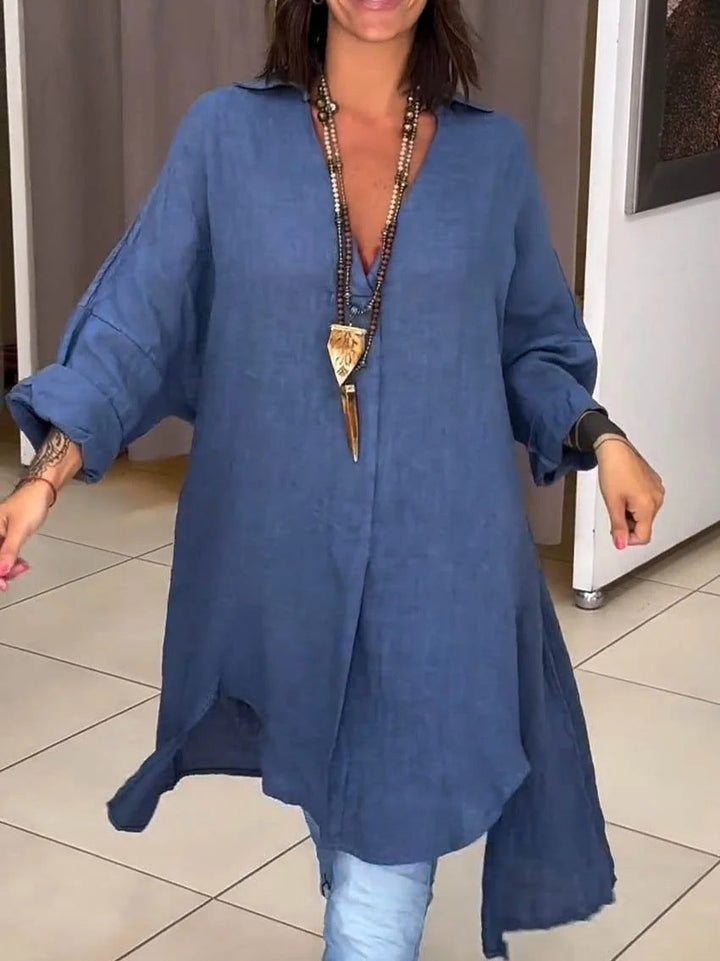 Duttini | Romantic Oversized Button Down Long Sleeve Tunic