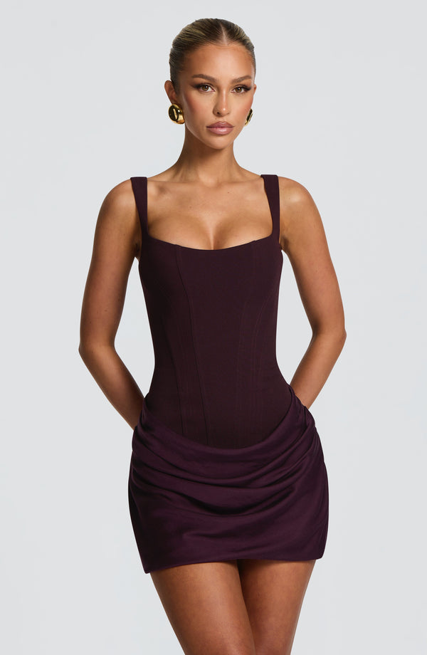 Duttini | Draped Mini Dress for Women in Black