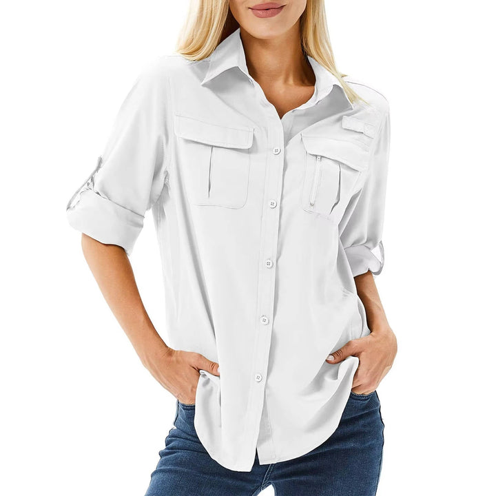 Duttini | Romantic UPF 50 Long Sleeve Hiking Shirt Roll-Up Safari Shirt
