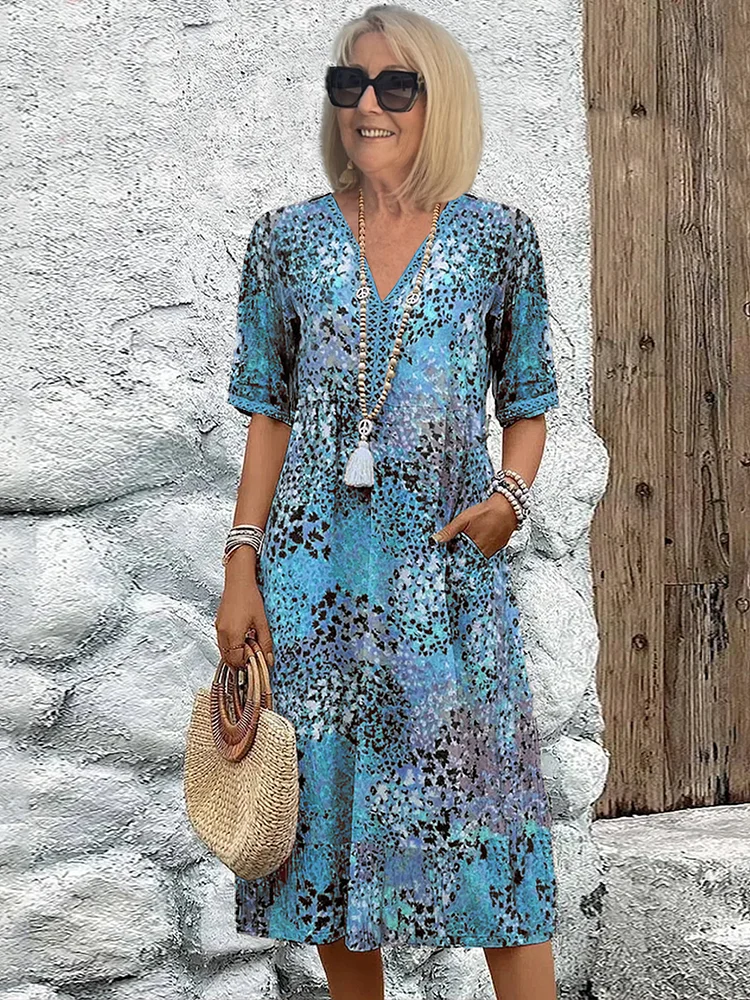 Duttini | Feminine Colorful Midi Dress for Effortless Elegance