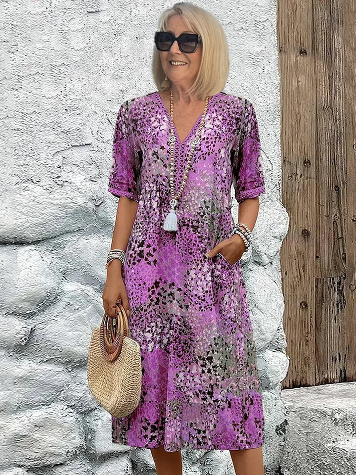 Duttini | Feminine Colorful Midi Dress for Effortless Elegance