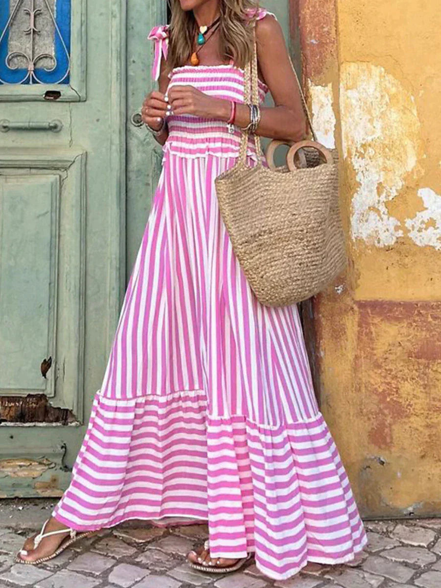 Duttini | Elegant Striped Summer Dress in a Flattering Cut