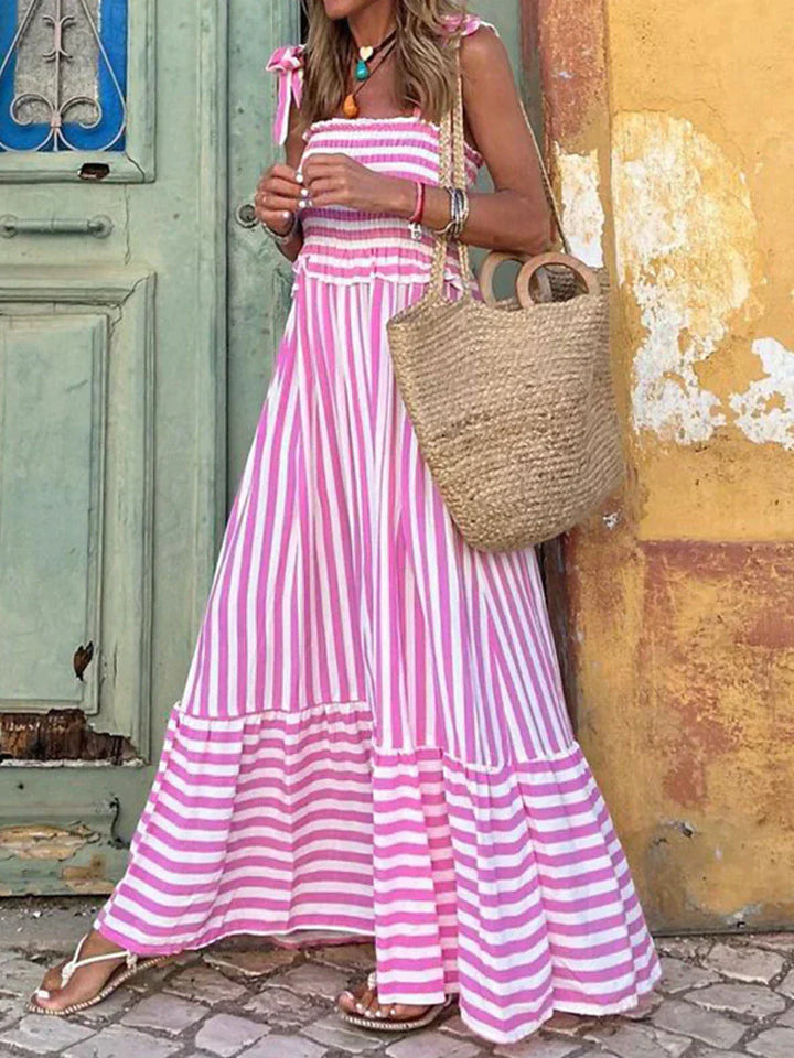 Duttini | Elegant Striped Summer Dress in a Flattering Cut