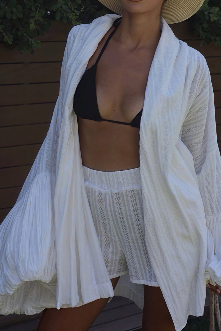 Duttini | Solid Tie Loose Cutout Two Piece Set
