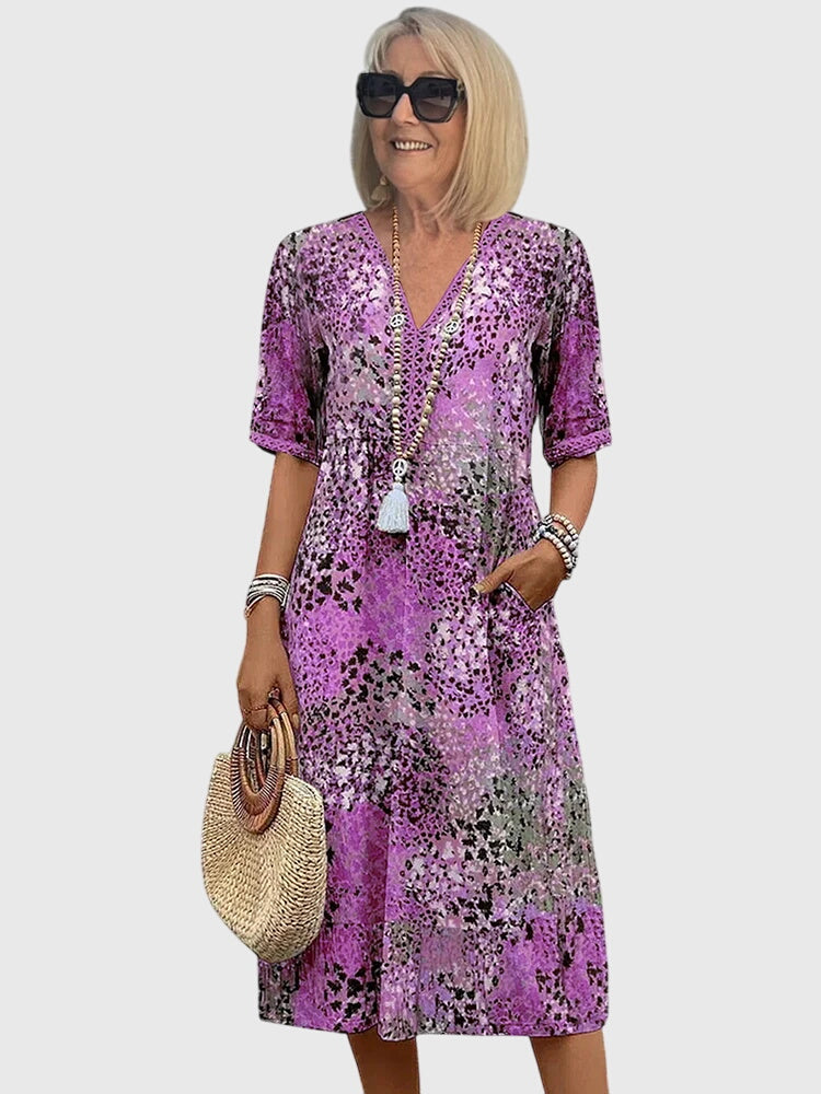 Duttini | Floral Midi Dress for Women in Elegant Fit