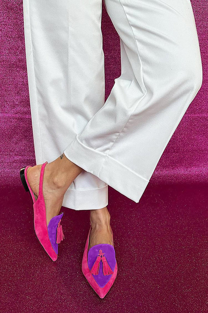 Duttini | Cushioned Slingback Pointed Toe Tassel for Effortless Wear