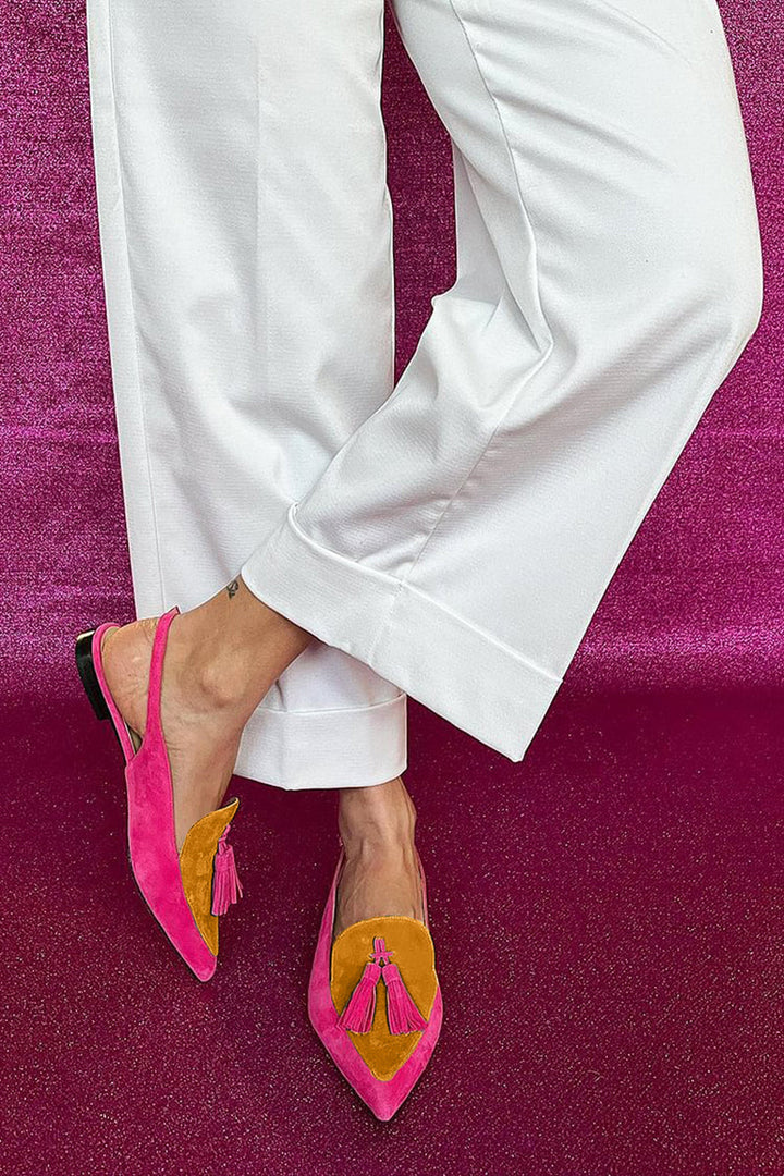 Duttini | Cushioned Slingback Pointed Toe Tassel for Effortless Wear
