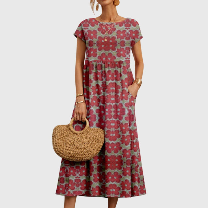 Duttini | Floral Dress for Women, Cotton, Fitted, Multicolor, Chic Style