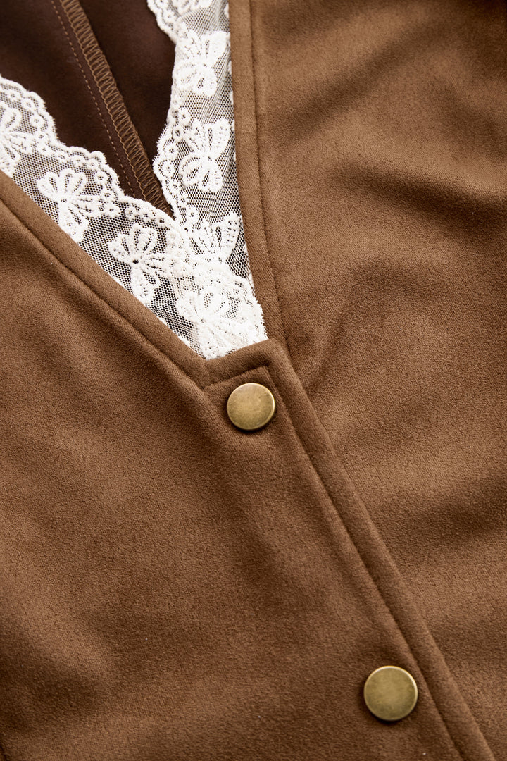 Duttini | Flowing Western Lace Long Sleeve Blouse in a Flattering Cut