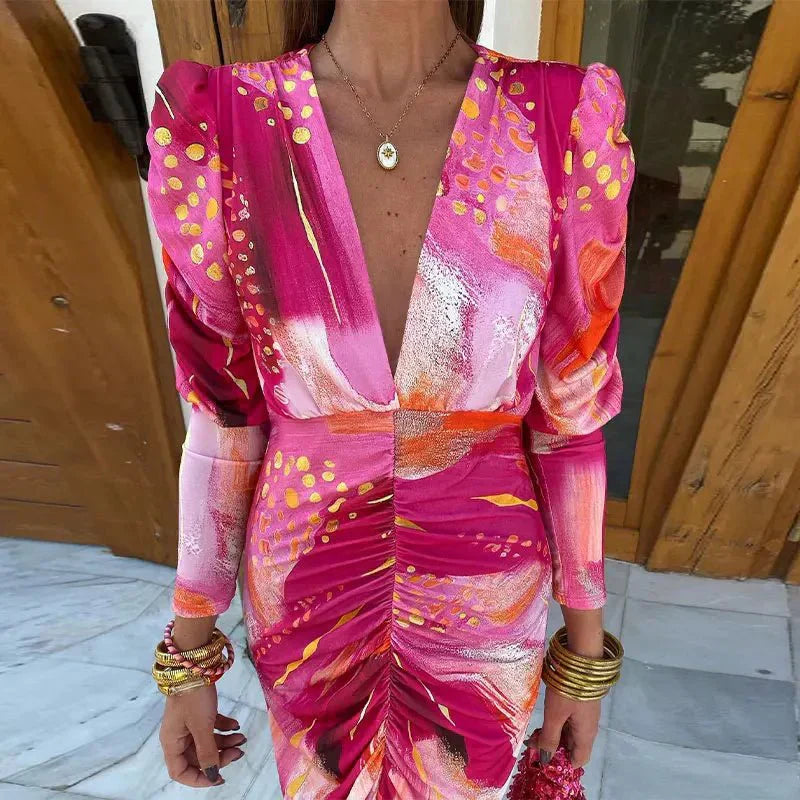 Duttini | Elegant Wedding Guest Wrap Maxi Dress Evening
