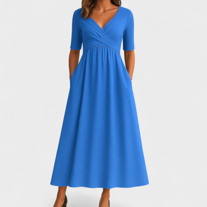 Duttini | Elegant Midi Dress for Women in Soft Fabric, Fitted, Black