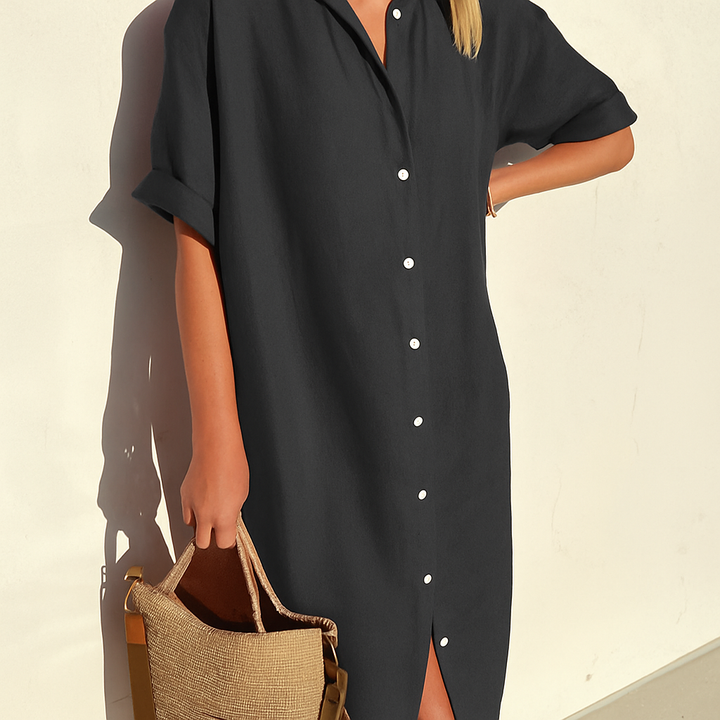 Duttini | Effortless Button Down Midi Shirt Dress Made to Turn Heads